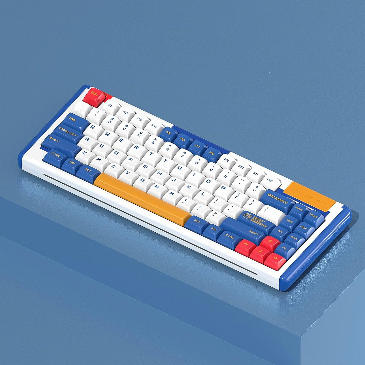 D84 Wireless 75% Mechanical Keyboard with RGB, Hot Swappable, Bluetooth/2.4G/Type-C Connection, Gateron Red Switches for Smooth Typing
