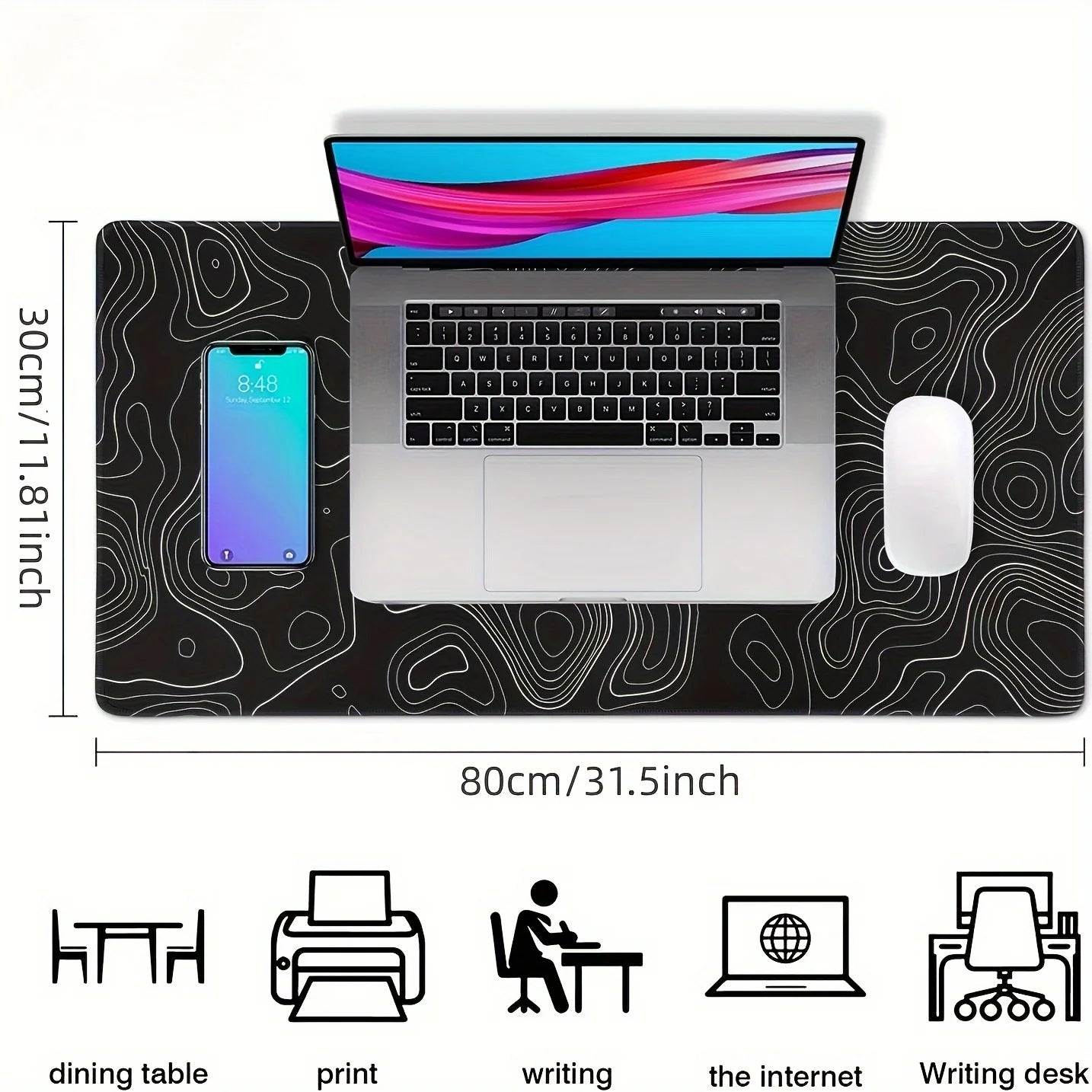 Mouse Pad Large Keyboard Mouse Desk Pad Non-Slip Rubber Gaming Mouse Pad Laptop Mouse Carpet