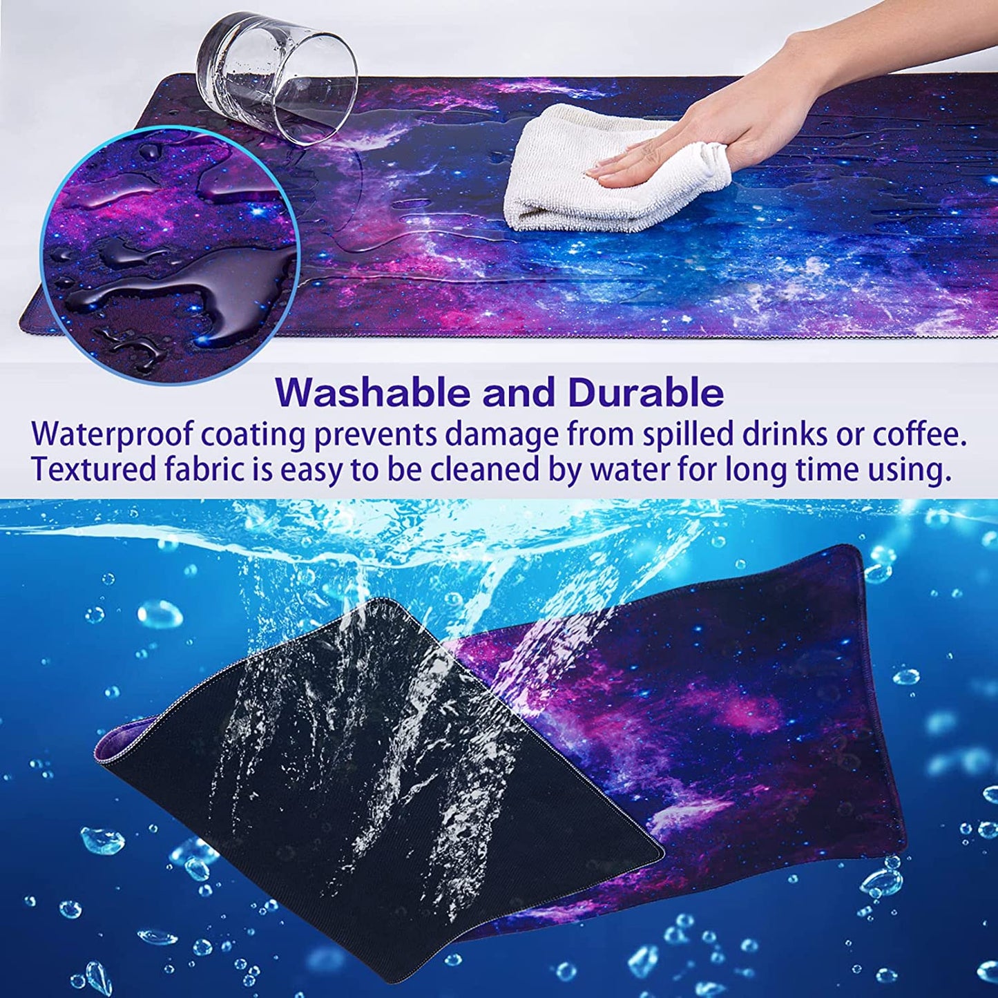 Gaming Mouse Pad, Large Extended Mousepad Big Computer Desk Mat for Keyboard and Mousefor Home Office Gaming Work 31.5X15.7Inch
