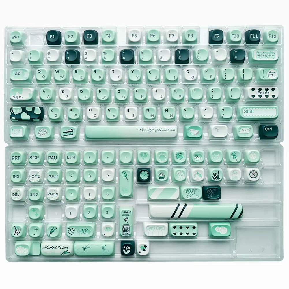 131 Keys Set Mechanical Keyboard Keycaps Cute Keycaps Key Caps for 60 65 75 100 Percent Mechanical Keyboard