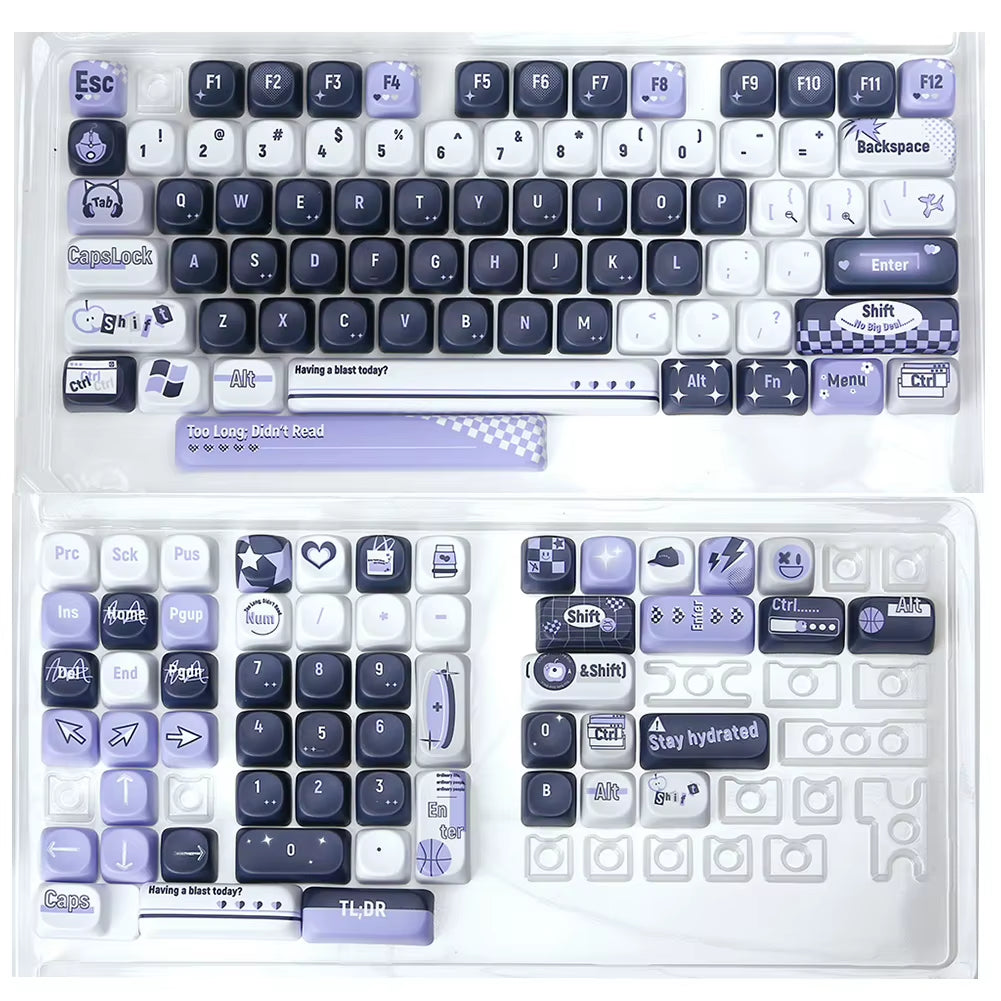 131 Keys Set Mechanical Keyboard Keycaps Cute Keycaps Key Caps for 60 65 75 100 Percent Mechanical Keyboard