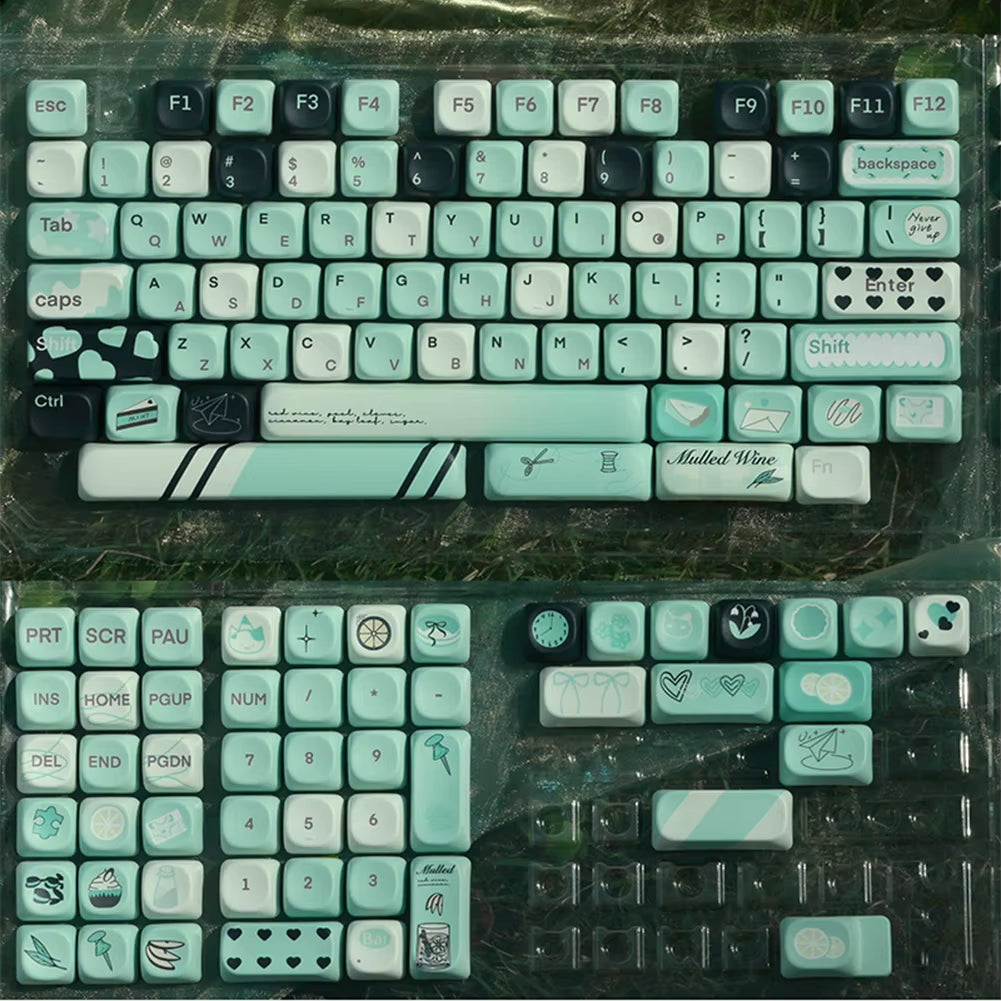 131 Keys Set Mechanical Keyboard Keycaps Cute Keycaps Key Caps for 60 65 75 100 Percent Mechanical Keyboard