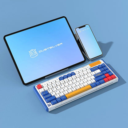 D84 Wireless 75% Mechanical Keyboard with RGB, Hot Swappable, Bluetooth/2.4G/Type-C Connection, Gateron Red Switches for Smooth Typing