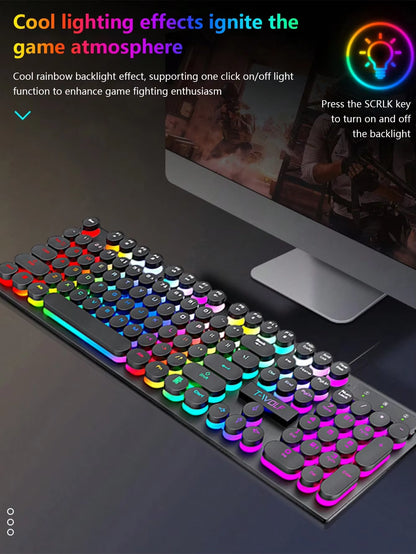 Cool Luminous Electronic Sports Game Keyboard, Desktop Computer Notebook Wired Mechanical Keyboard