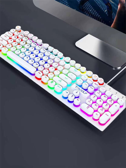 Cool Luminous Electronic Sports Game Keyboard, Desktop Computer Notebook Wired Mechanical Keyboard