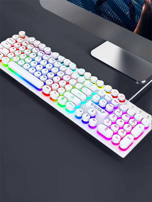 Cool Luminous Electronic Sports Game Keyboard, Desktop Computer Notebook Wired Mechanical Keyboard