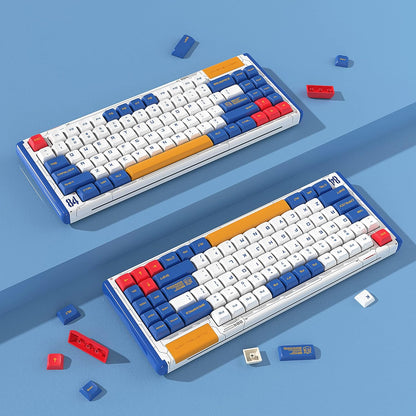D84 Wireless 75% Mechanical Keyboard with RGB, Hot Swappable, Bluetooth/2.4G/Type-C Connection, Gateron Red Switches for Smooth Typing