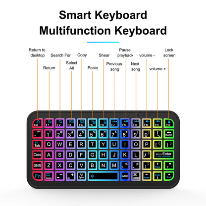 Bluetooth Wireless Keyboard for Tablet Phone Ipad Keyboard with Backlit Rechargeable Keyboard Mouse for IOS Android Window